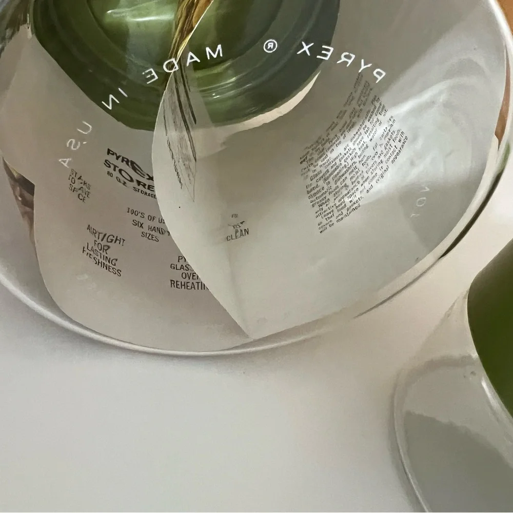 Vintage Pyrex Store N See Avocado Green Canister Set Of 2